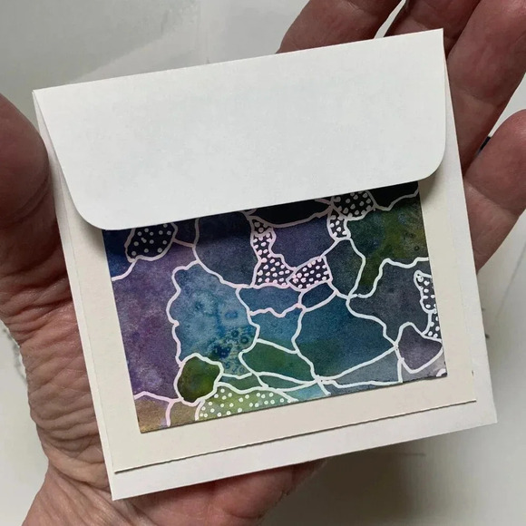 Original Handmade Abstract Watercolor Card Set - 6 Unique Blank Note Cards OOAK - Picture 3 of 12